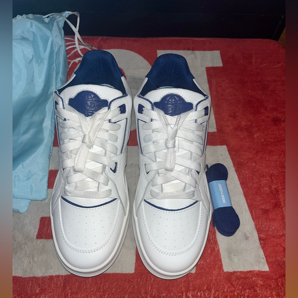 Just Don JD 3 White Blue Courtside Low Sneakers Men’s Size 10 US LIMITED EDITION